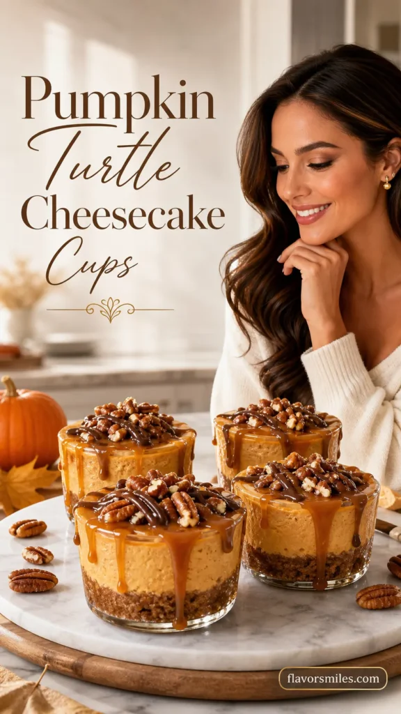 Pumpkin Turtle Cheesecake Cups