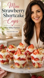 Mini Strawberry Shortcake Cups for BBQ Parties