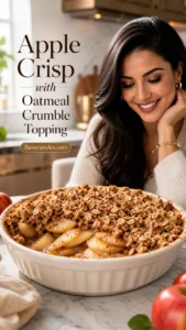 Apple Crisp with Oatmeal Crumble Topping