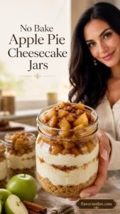 No Bake Apple Pie Cheesecake Jars