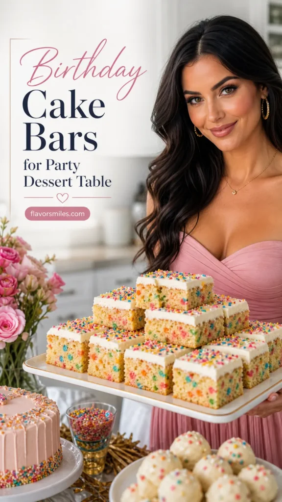 Birthday Cake Bars for Party Dessert Table