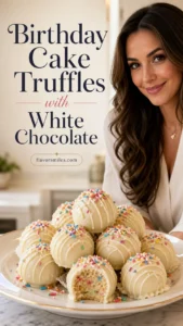 Birthday Cake Truffles with White Chocolate