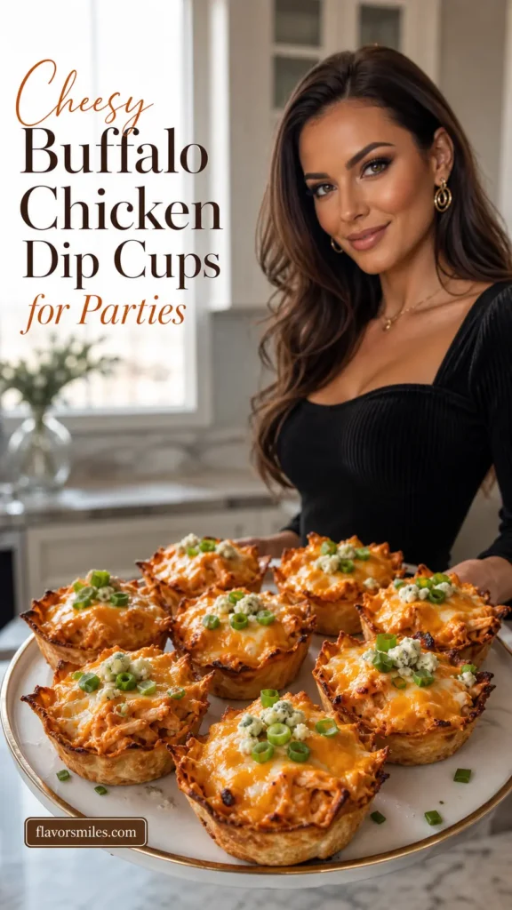 Cheesy Buffalo Chicken Dip Cups for Parties