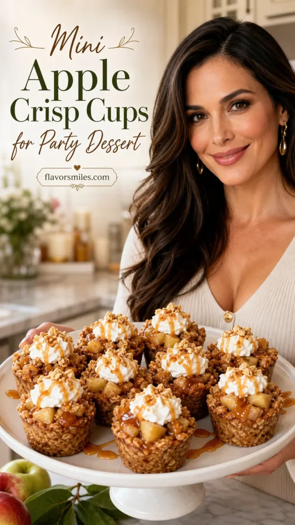 Mini Apple Crisp Cups for Party Dessert