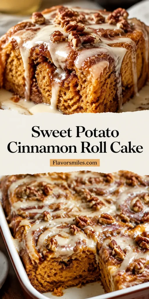 Sweet Potato Cinnamon Roll Cake