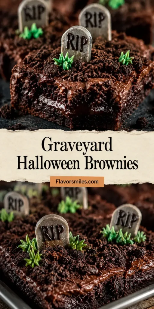 Graveyard Halloween Brownies