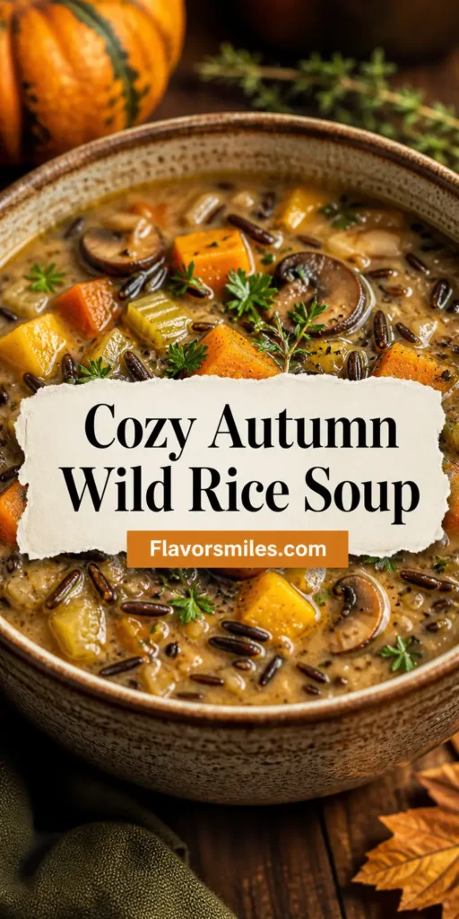 Cozy Autumn Wild Rice Soup