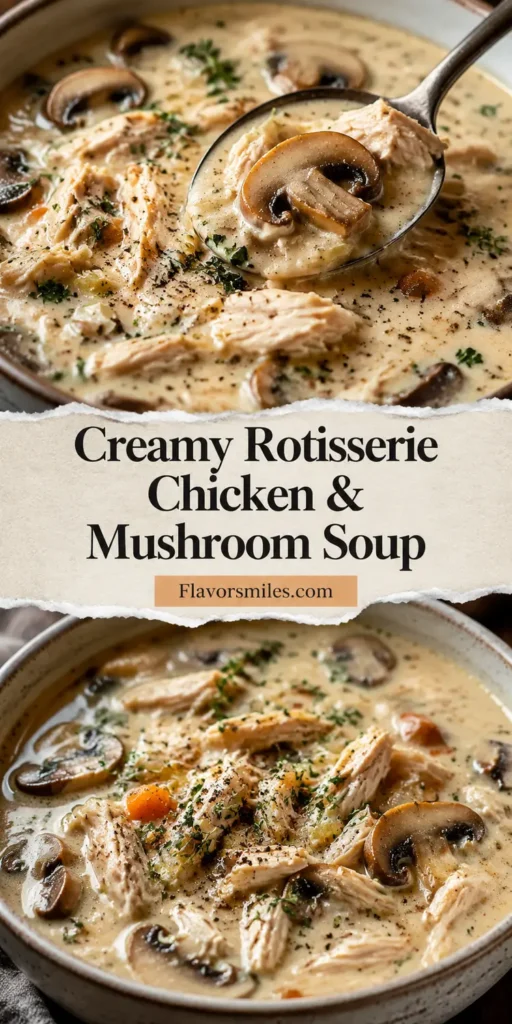 Creamy Rotisserie Chicken & Mushroom Soup