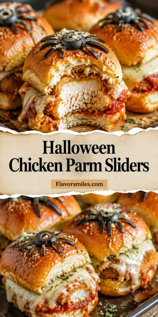 Halloween Chicken Parm Sliders