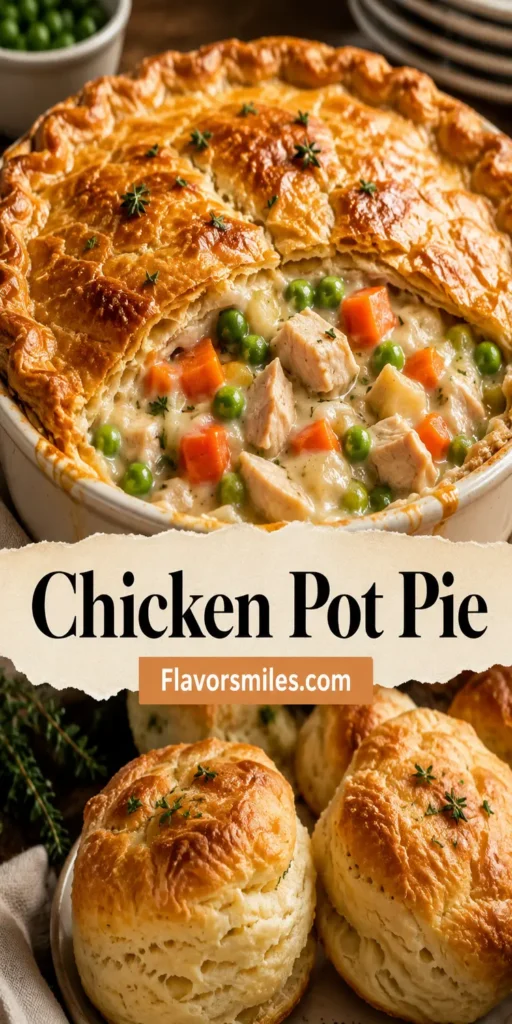 Chicken Pot Pie Recipe with Biscuits