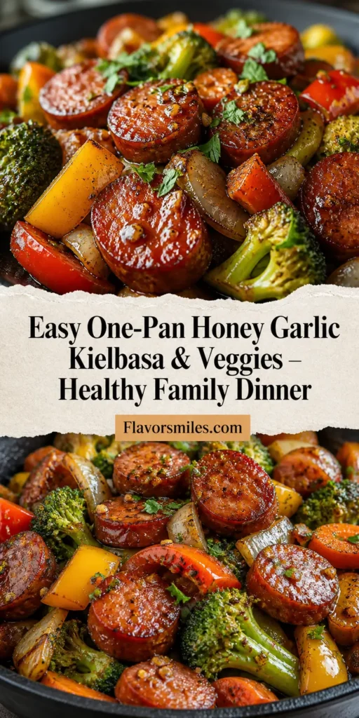 Easy One-Pan Honey Garlic Kielbasa & Veggies – Healthy Family Dinner