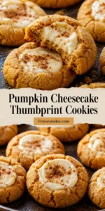 Pumpkin Cheesecake Thumbprint Cookies