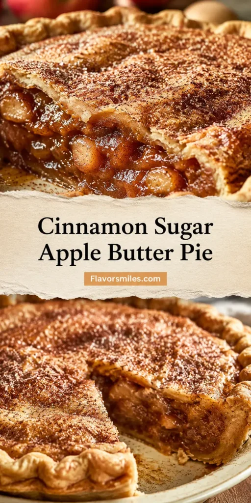 Cinnamon Sugar Apple Butter Pie