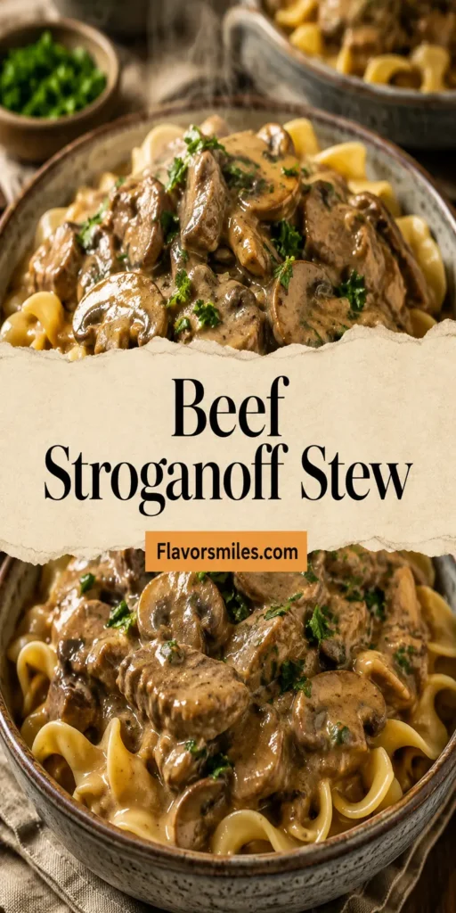 Slow Cooker Beef Stroganoff Stew