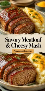 Meatloaf with Mashed Potatoes and Cheese
