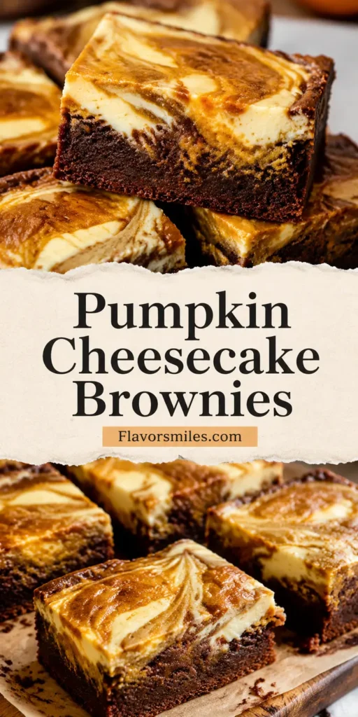 Pumpkin Cheesecake Brownies