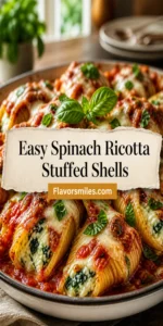 Easy Spinach Ricotta Stuffed Shells