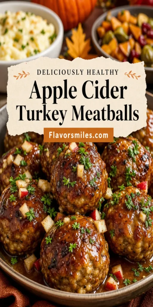 Deliciously Healthy Apple Cider Turkey Meatballs for Fall Feasts