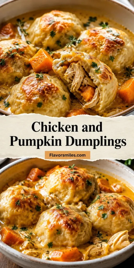 Chicken and Pumpkin Dumplings