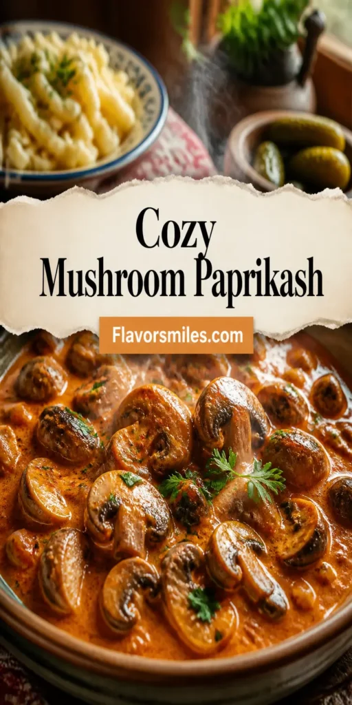 Cozy Hungarian Mushroom Paprikash