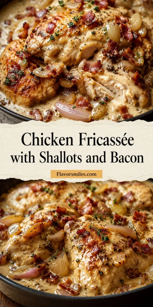 Chicken Fricassée with Shallots and Bacon