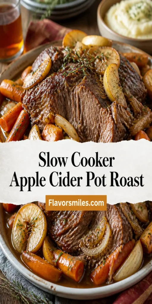 Slow Cooker Apple Cider Pot Roast Recipe Easy and Perfect for Fall Meals