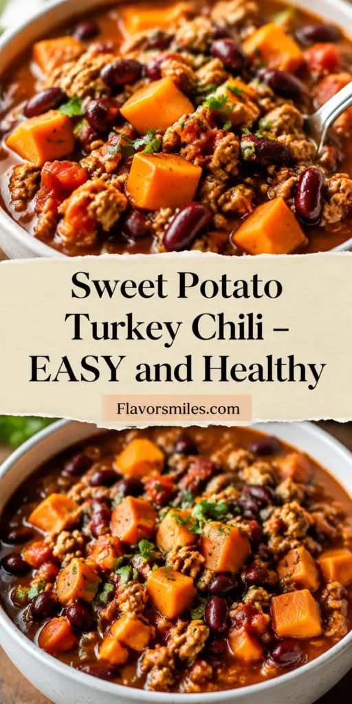 Sweet Potato Turkey Chili - EASY and Healthy