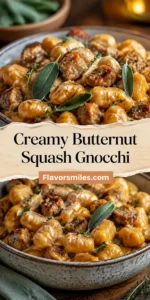 Creamy Butternut Squash Gnocchi with Sausage, Thyme, and Sage