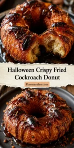 Halloween Crispy Fried Cockroach Donut