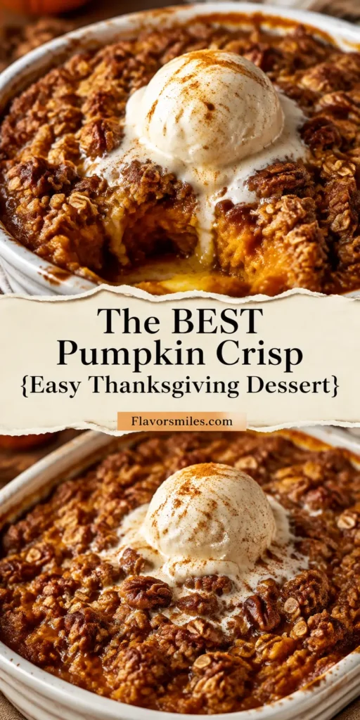 The BEST Pumpkin Crisp {Easy Thanksgiving Dessert}