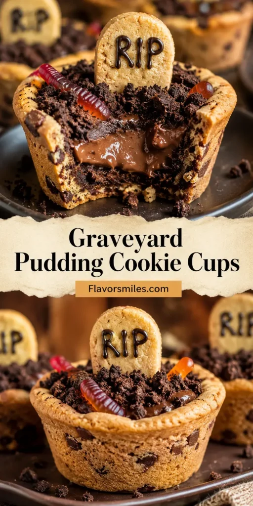 Graveyard Pudding Cookie Cups