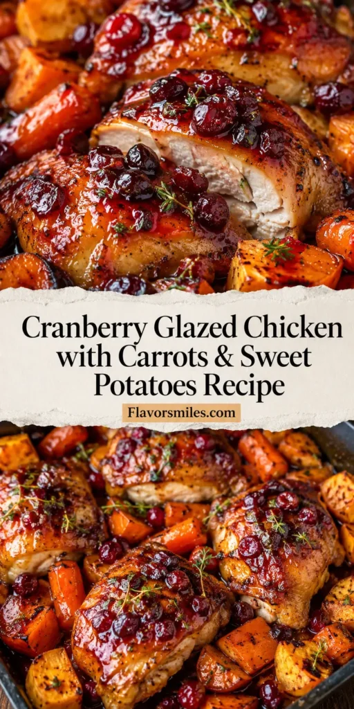 Cranberry Glazed Chicken with Carrots & Sweet Potatoes Recipe