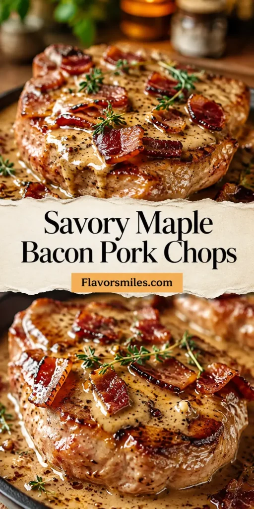 Savory Maple Bacon Pork Chops in Creamy Dijon Sauce – A Comfort Food Delight!