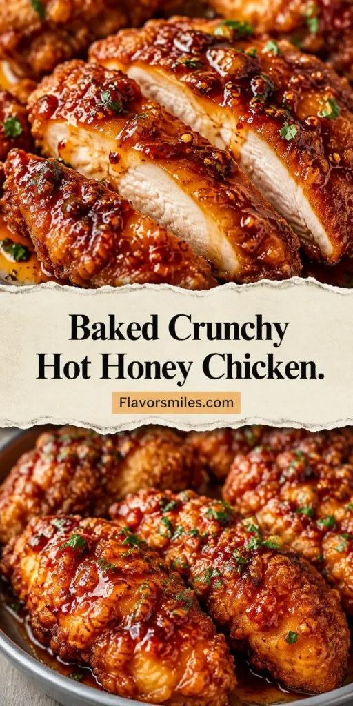 Baked Crunchy Hot Honey Chicken.