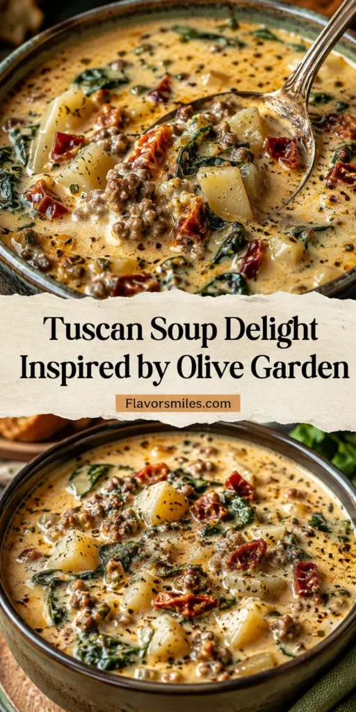 Tuscan Soup Delight Inspired by Olive Garden