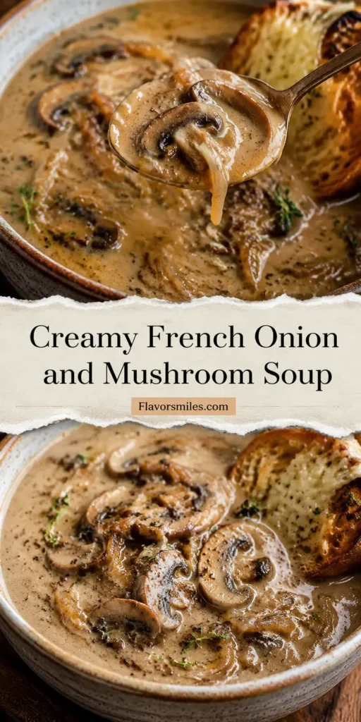 Creamy French Onion and Mushroom Soup
