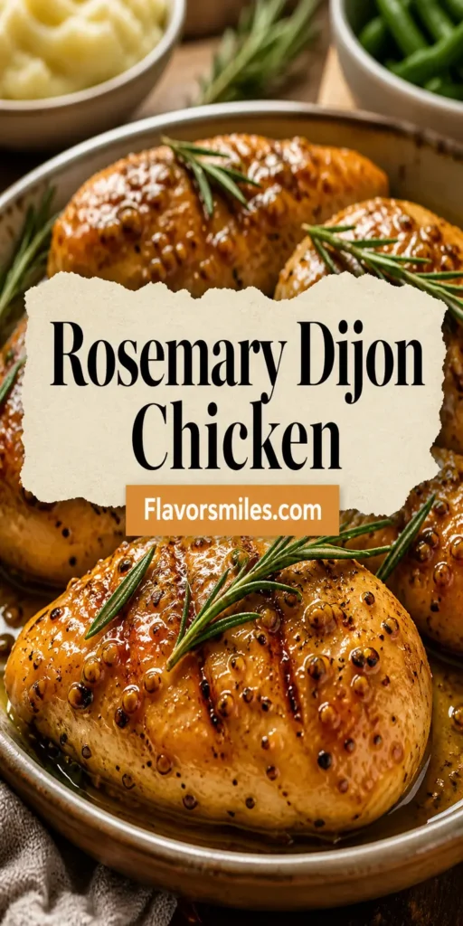 Rosemary Dijon Chicken | Chicken breast dinners, Chicken dishes recipes, Rosemary chicken recipe