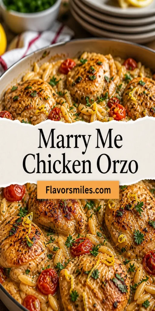 Marry Me Chicken Orzo in Just One Pan