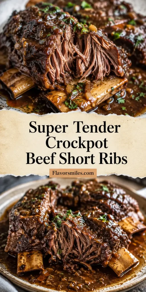Super Tender Crockpot Beef Short Ribs