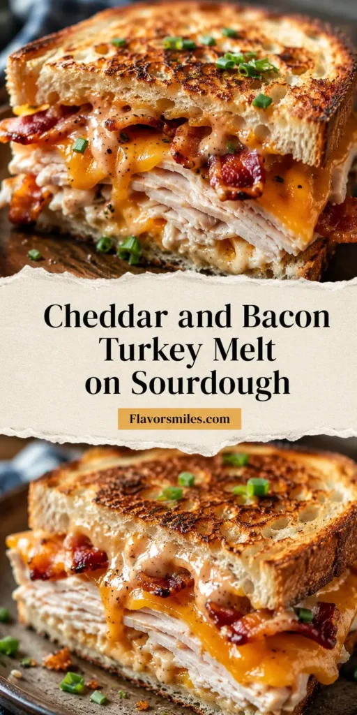 Cheddar and Bacon Turkey Melt on Sourdough