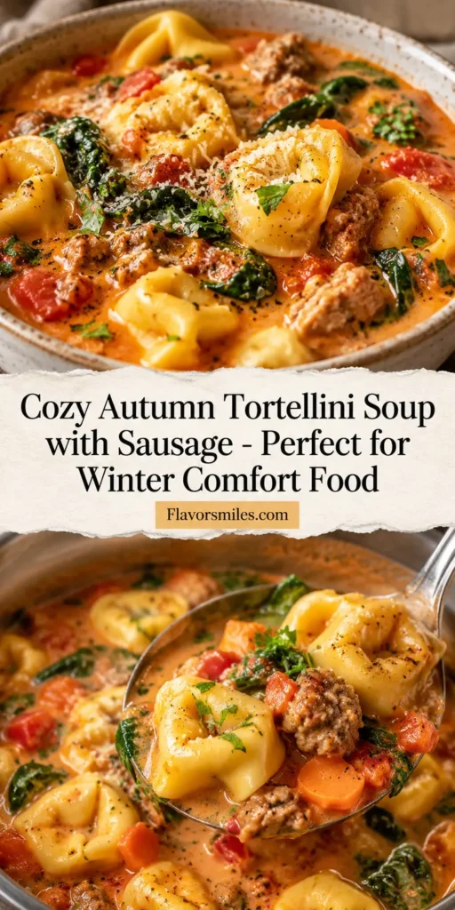 Cozy Autumn Tortellini Soup with Sausage - Perfect for Winter Comfort Food