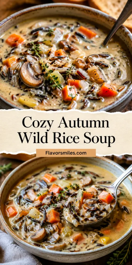 Cozy Autumn Wild Rice Soup